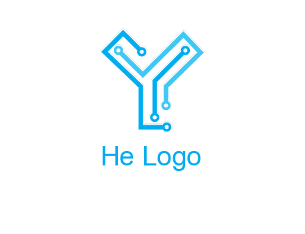 letter y circuit icon