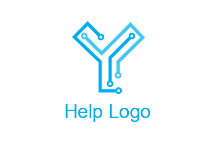 letter y circuit icon