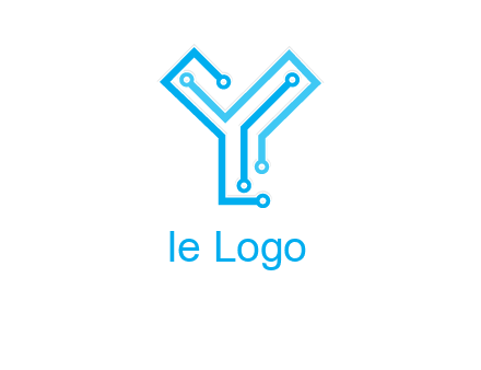 letter y circuit icon