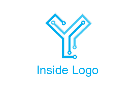letter y circuit icon