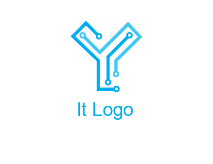 letter y circuit icon