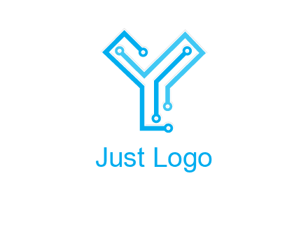 letter y circuit icon