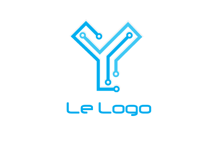 letter y circuit icon