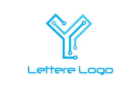 letter y circuit icon