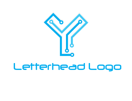 letter y circuit icon