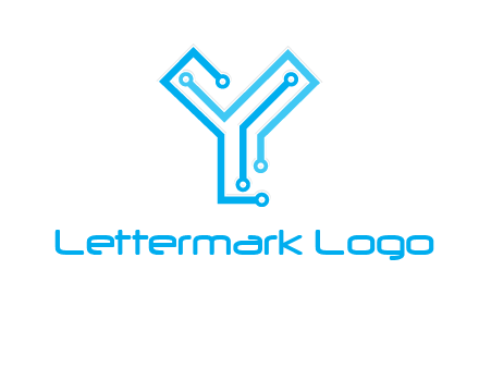 letter y circuit icon