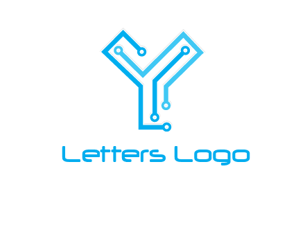 letter y circuit icon