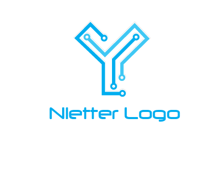 letter y circuit icon