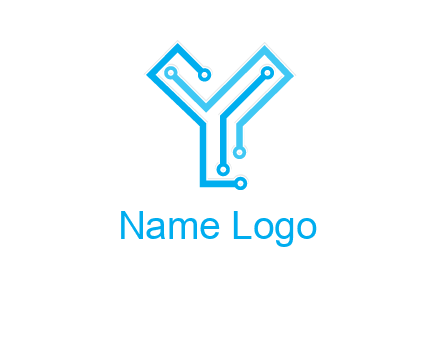 letter y circuit icon