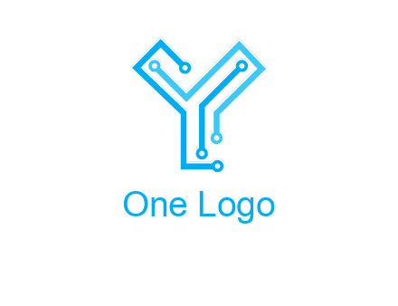letter y circuit icon