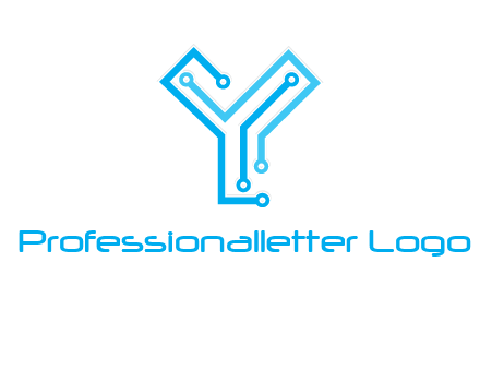 letter y circuit icon