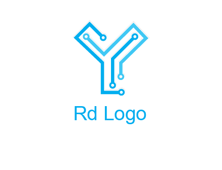 letter y circuit icon