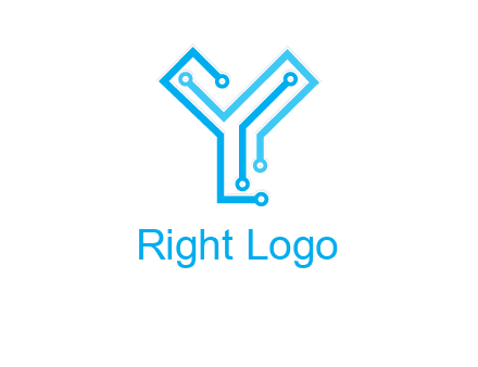 letter y circuit icon