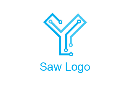 letter y circuit icon