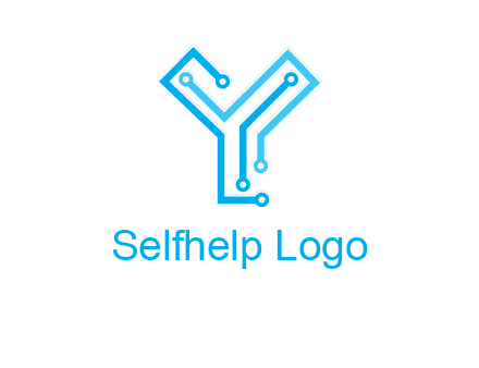 letter y circuit icon