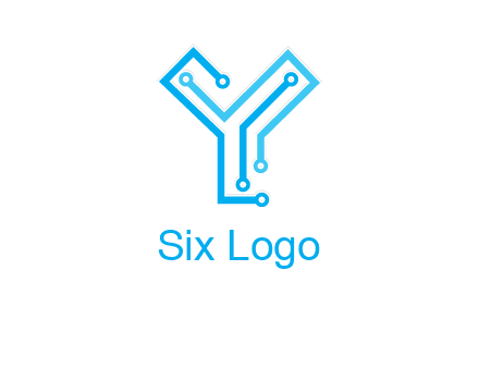 letter y circuit icon