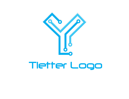 letter y circuit icon