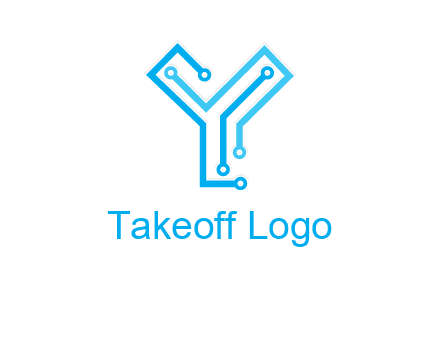 letter y circuit icon