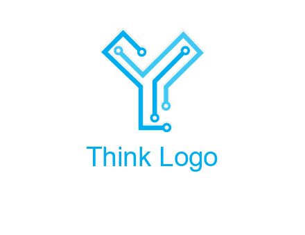 letter y circuit icon
