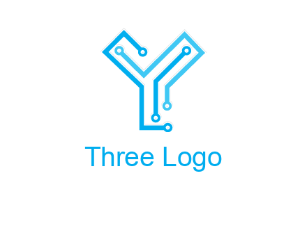 letter y circuit icon