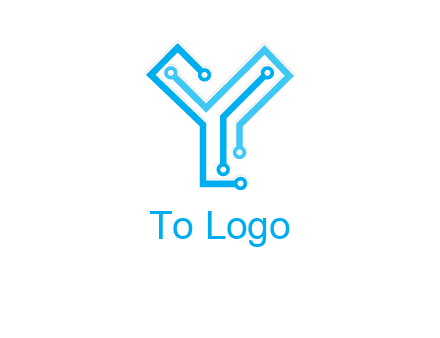 letter y circuit icon