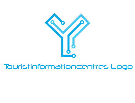 letter y circuit icon