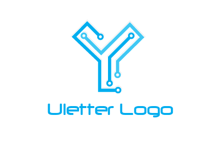 letter y circuit icon