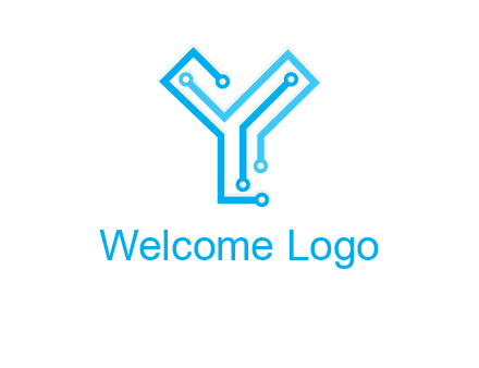 letter y circuit icon