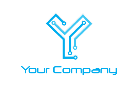 letter y circuit icon