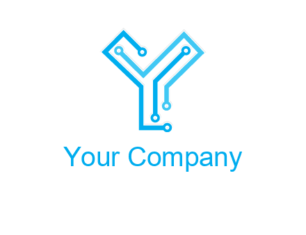 letter y circuit icon