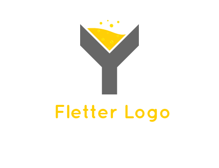 wine in letter Y logo