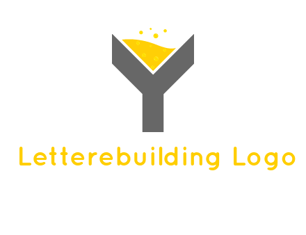 wine in letter Y logo