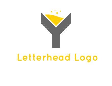 wine in letter Y logo