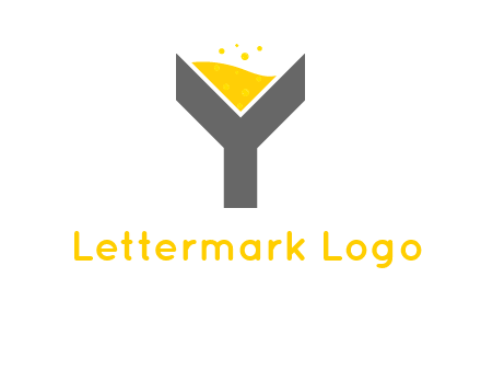 wine in letter Y logo