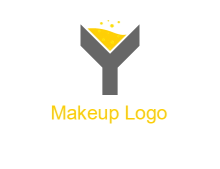 wine in letter Y logo