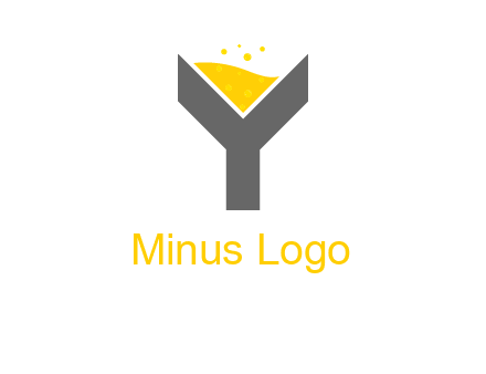 wine in letter Y logo