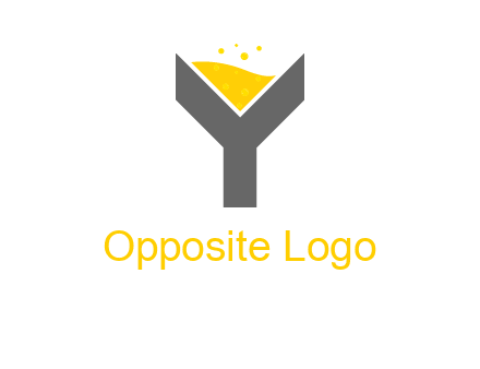 wine in letter Y logo