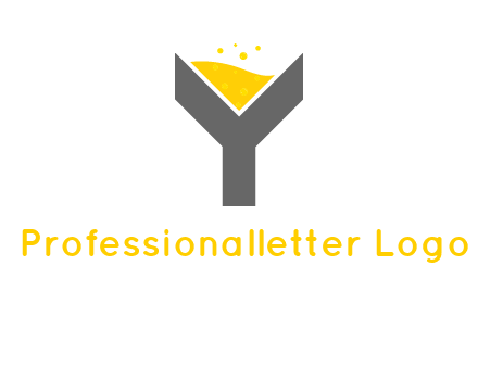 wine in letter Y logo