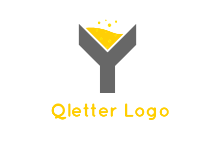 wine in letter Y logo