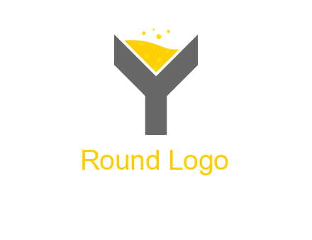 wine in letter Y logo