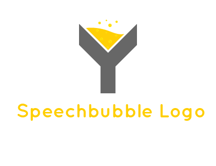 wine in letter Y logo