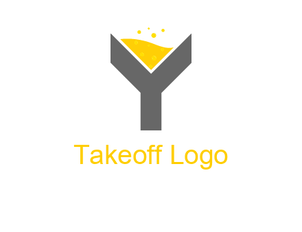wine in letter Y logo