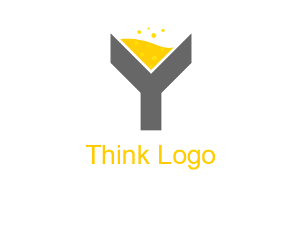 wine in letter Y logo
