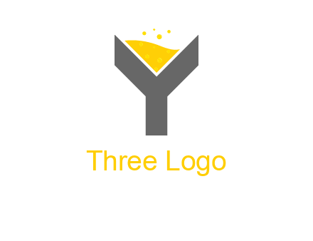 wine in letter Y logo