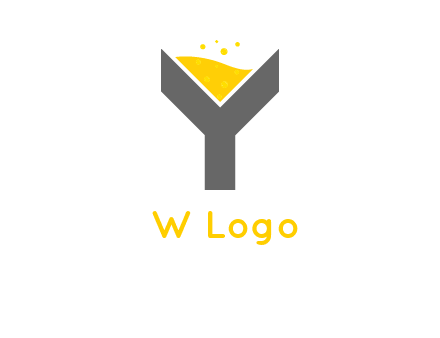 wine in letter Y logo