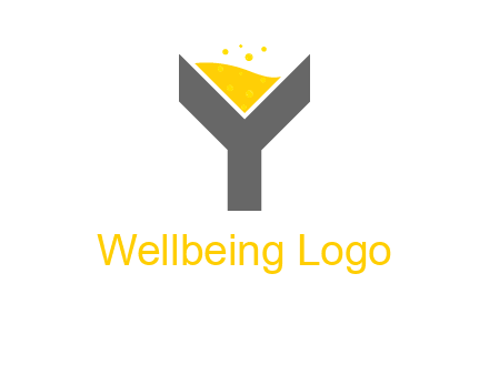 wine in letter Y logo