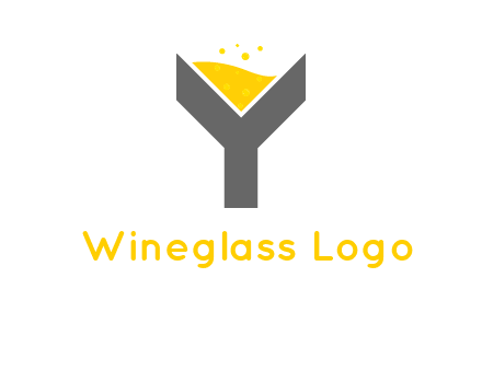 wine in letter Y logo