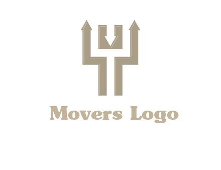 arrows in letter Y logo