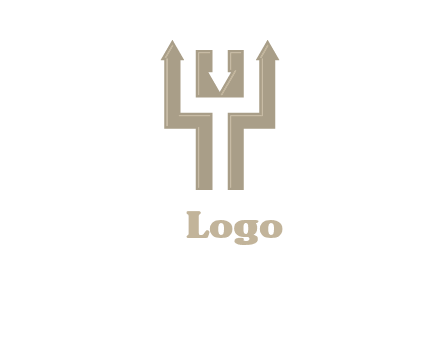 arrows in letter Y logo
