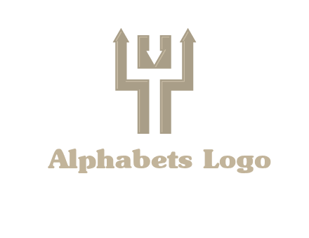 arrows in letter Y logo